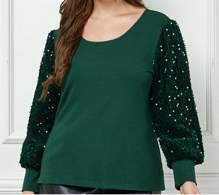 Sequin Green Top