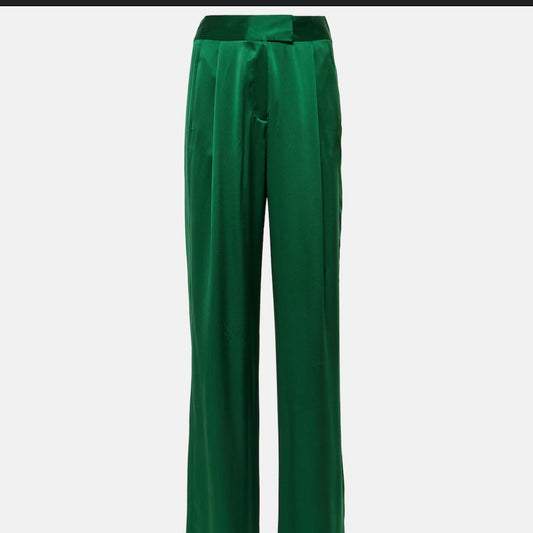 Green Silk Pants