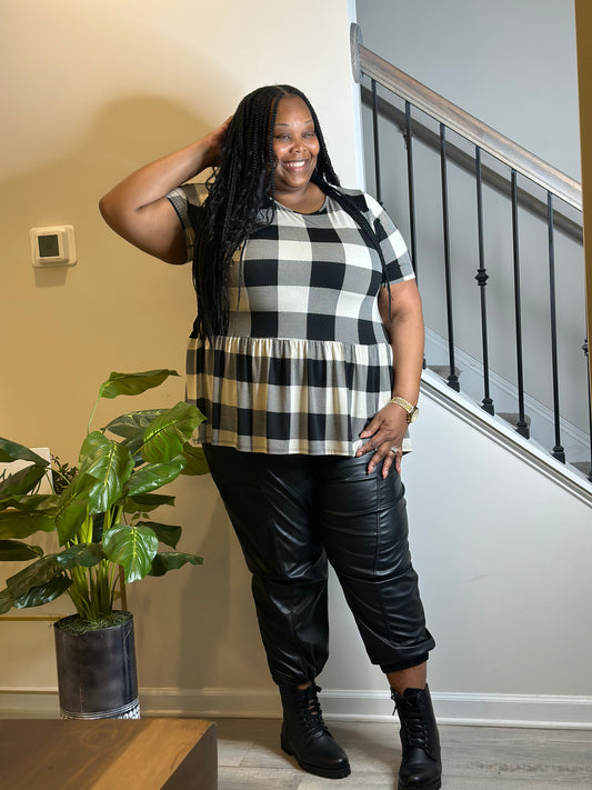 Black & White Tunic Top